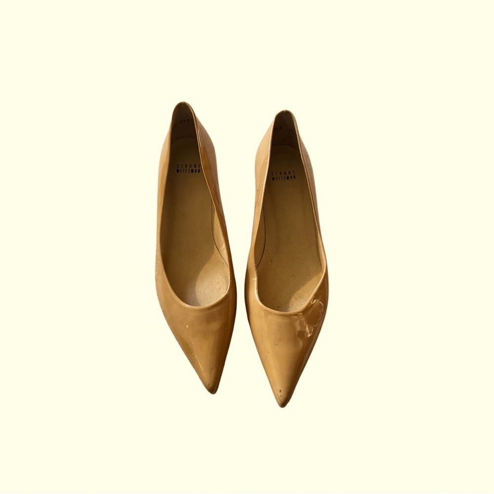 Stuart Weitzman size 10 light tan kitten heel